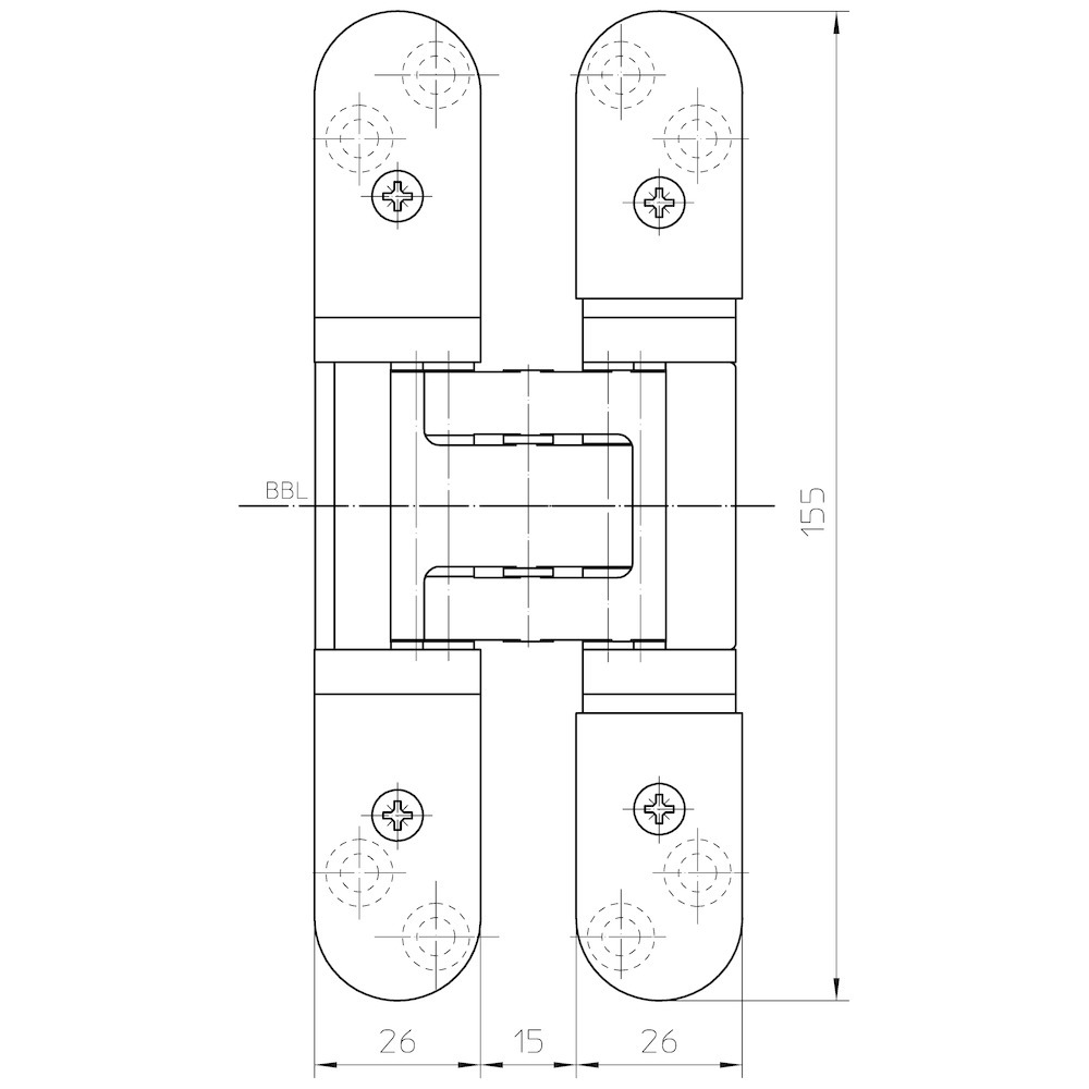 SIMONSWERK Verdecktliegendes Türband TECTUS® TE 526 3D