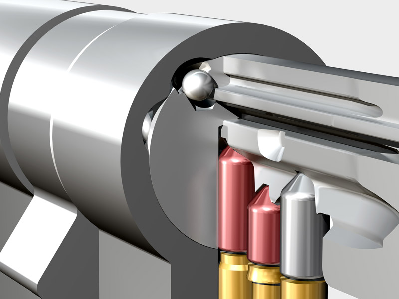 WINKHAUS keyTec RPE0115 Profil-Doppelzylinder (FZG) für Anti-Panik-Mehrfachverriegelungen EGS N 60/65 SW8