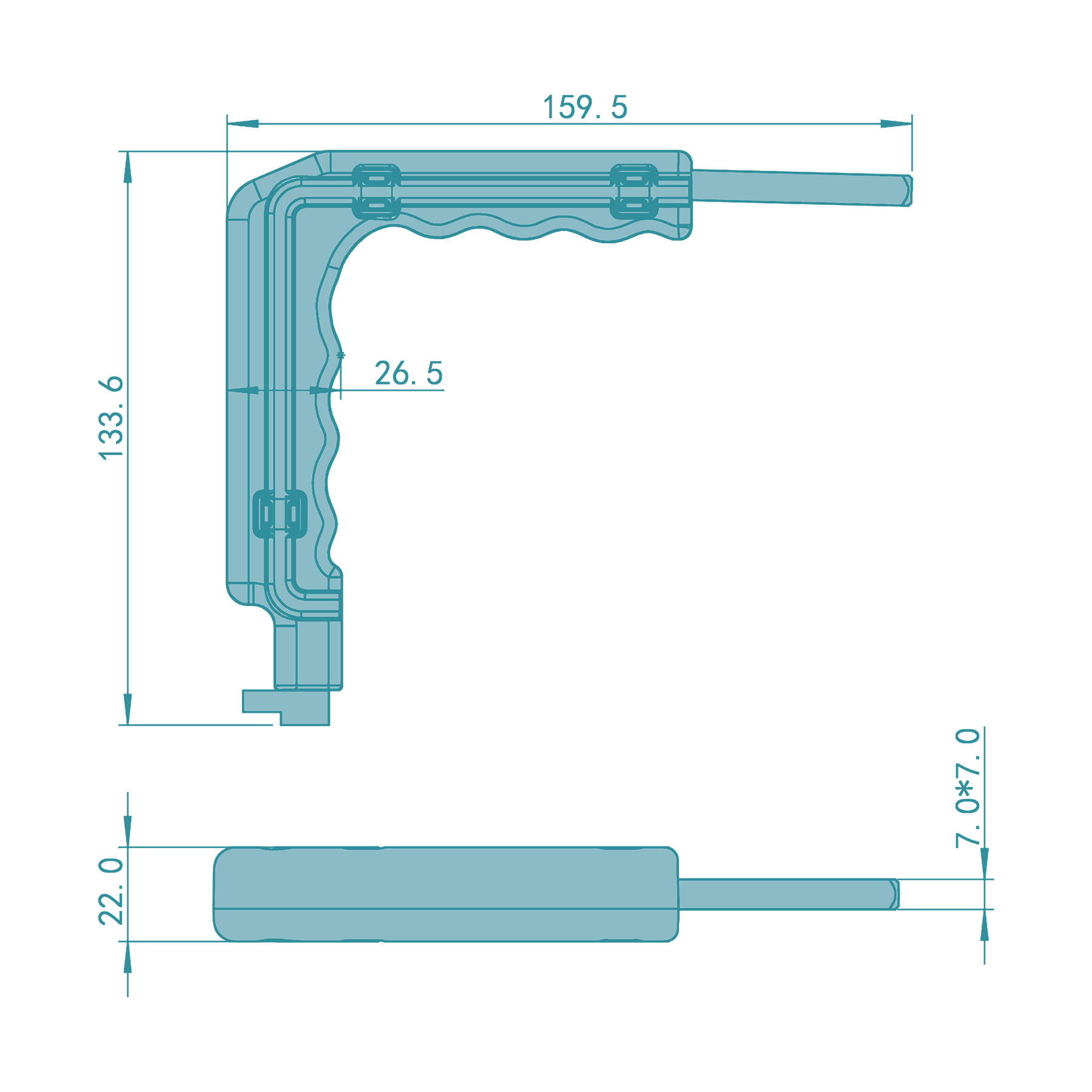 FEPS Tool Stiftzieher FE-SZ001 für WI-SL001 inkl. Aufnahme für FE-ES002 und für FE-ES003 türkis