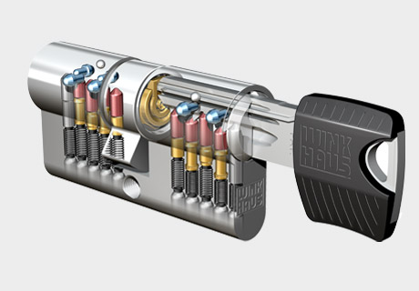 WINKHAUS keyTec RPE0115 Profil-Doppelzylinder (FZG) für Anti-Panik-Mehrfachverriegelungen EGS N 60/65 SW8