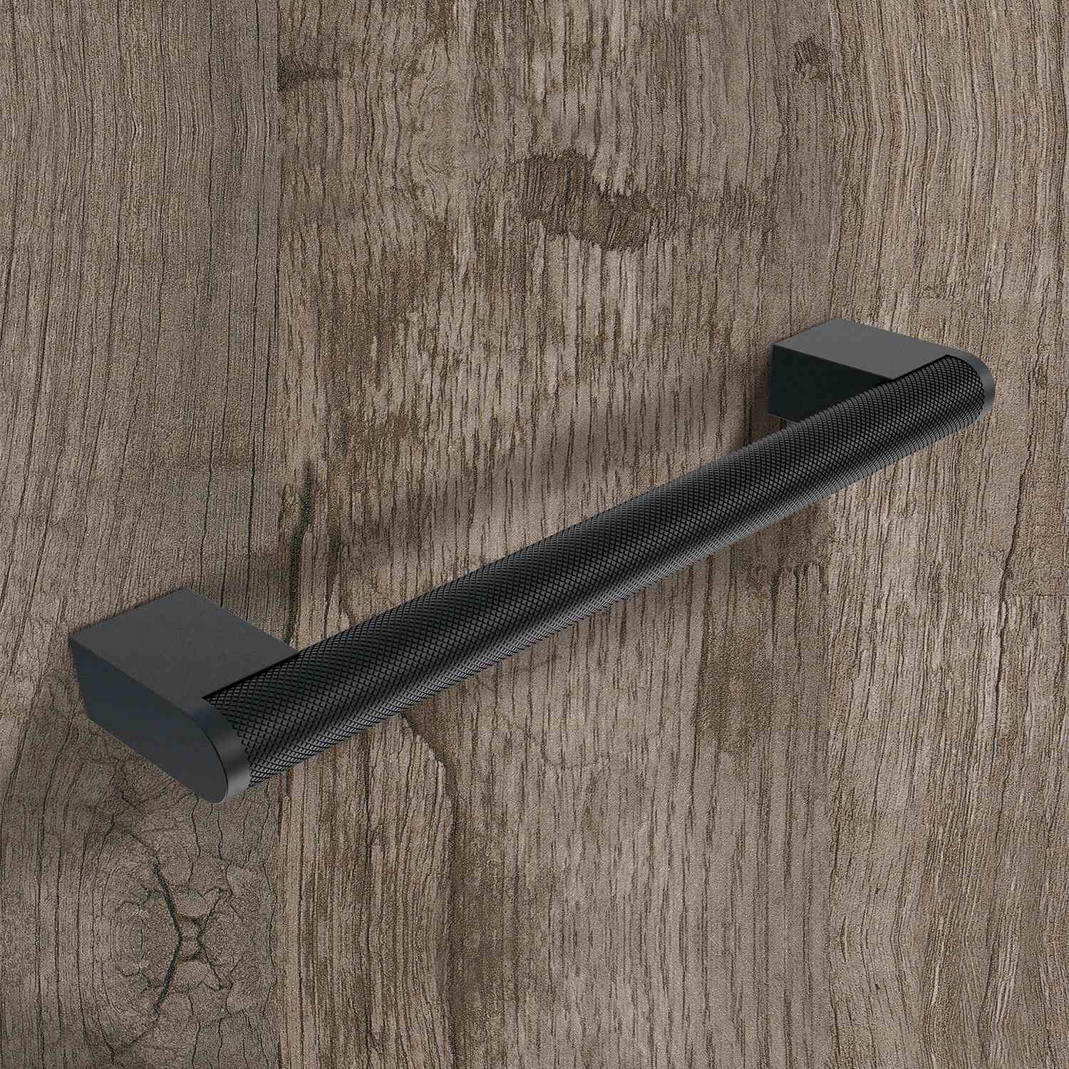 HETTICH Griff Varna, Bohrabstand 96 mm, L 126 mm, B 14.6 mm, H 35.3 mm, Schwarz matt, 9332316