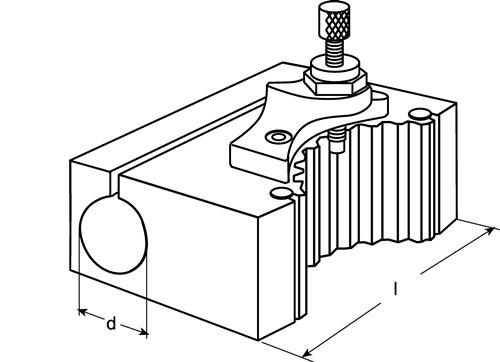 PROMAT Wechselhalter f.Stahlhalterkopf A f.gr.Zylinderschäfte Spann-D.30mm PROMAT