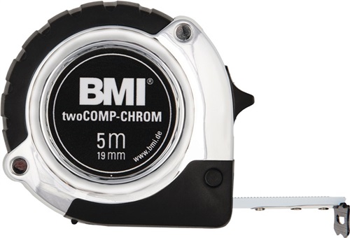 BMI Taschenrollbandmaß chrom L.5m B.19mm mm/mm EG II Ku.Automatic BMI