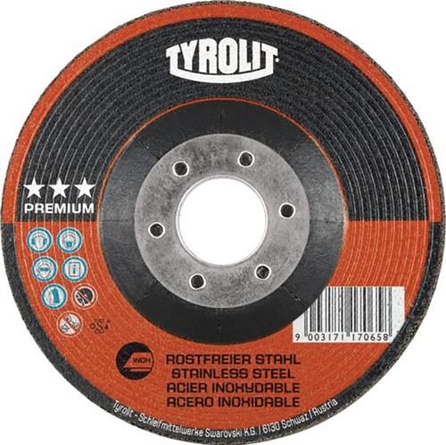 TYROLIT Schruppscheibe PREMIUM D125xS4mmKörnung 30 gekr.Bohr.22,23mm TYROLIT