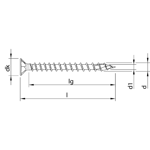 HECO TOPIX-plus 4,0 x 25, Senkkopf mit Frästaschen, Drive, Variables Vollgewinde, verzinkt blau, A3K