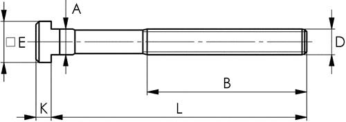 AMF T-Nutenschraube (DIN 787) T-Nut 16mm M16 L.63mm Güte 8.8 AMF