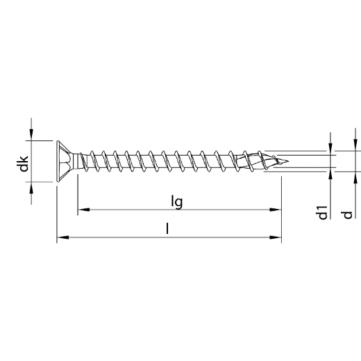 HECO TOPIX-plus 2,5 x 10, Senkkopf mit Frästaschen, Pozi-Drive, Variables Vollgewinde, verzinkt blau, A3K