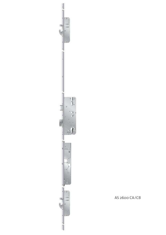 KFV Selbstverriegelnde-Mehrfachverriegelung GEN AS2600SLCB, 10/92 mm, kantig, Edelstahl