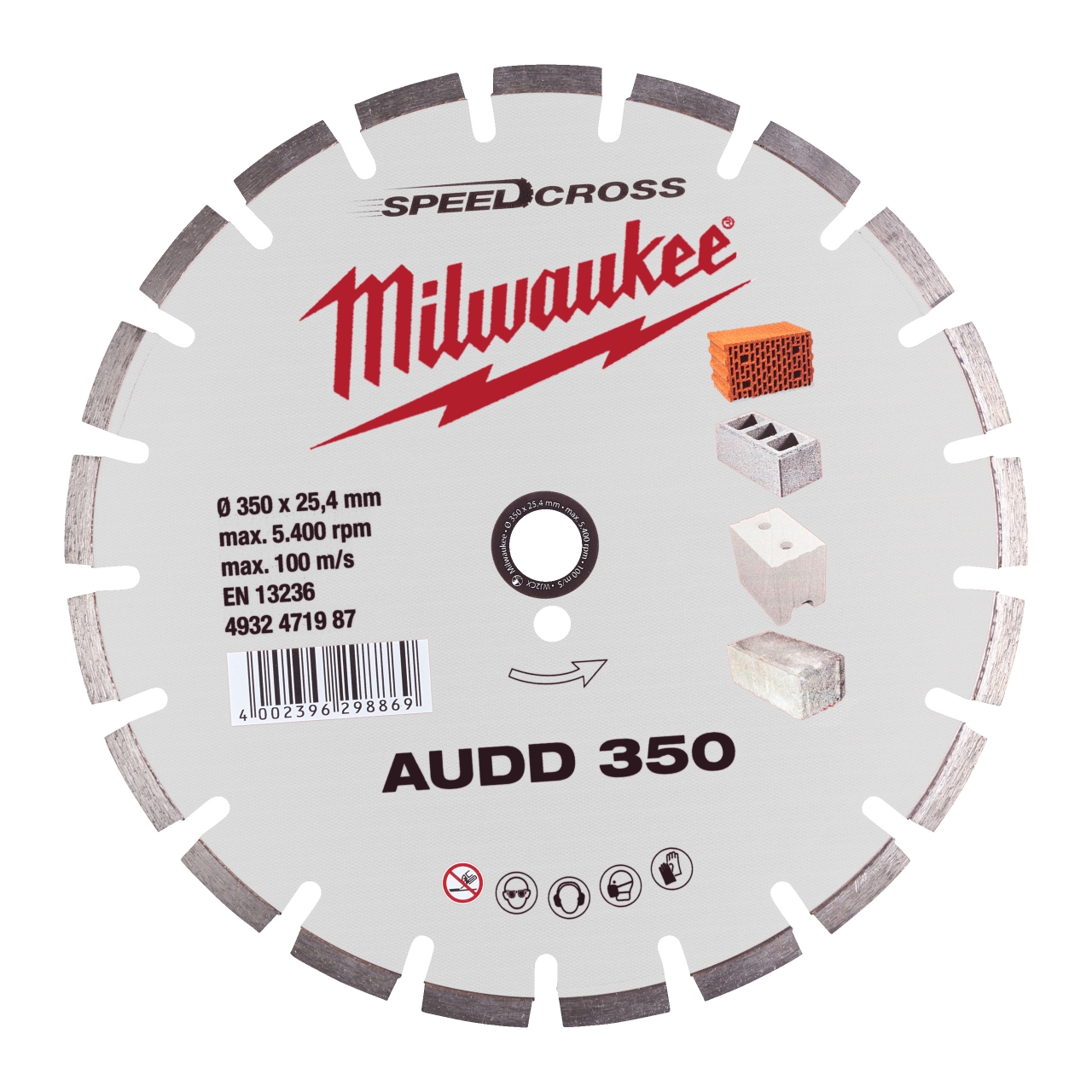 MILWAUKEE Diamant-Trennscheibe SPEEDCROSS AUDD 350