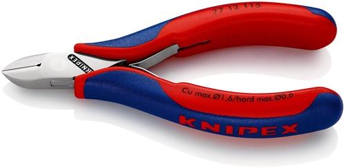 KNIPEX Elektronikseitenschneider L.115mm Form 1 Facette ja 2K-Hülle spiegelpol.KNIPEX