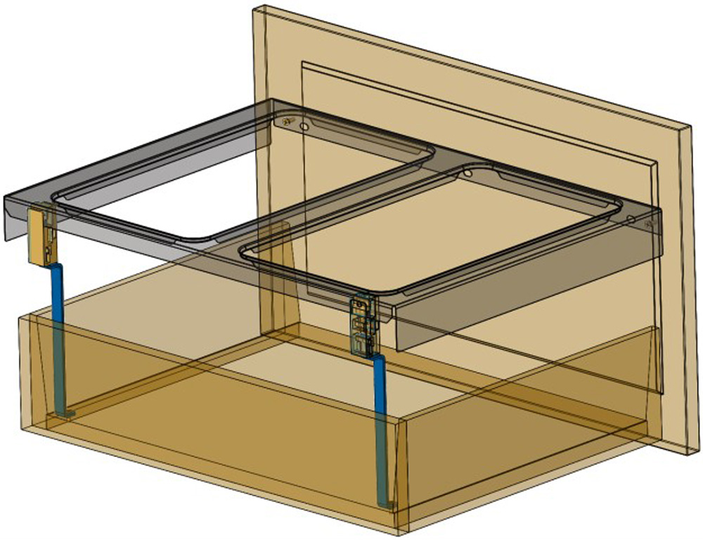 Abfalltrennsystem, ENVI-FLEX PRO, 450er/H426, 1x39 l, hellgrau Vauth Sagel