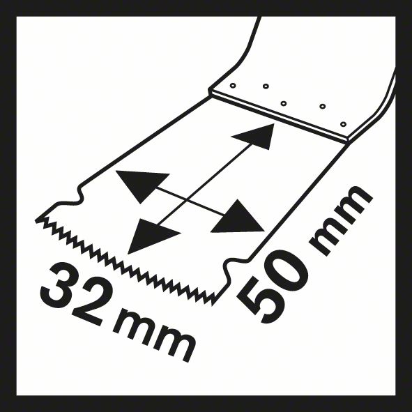 BOSCH HCS Tauchsägeblatt AIZ 32 EPC Wood, 50 x 32 mm, 5er-Pack