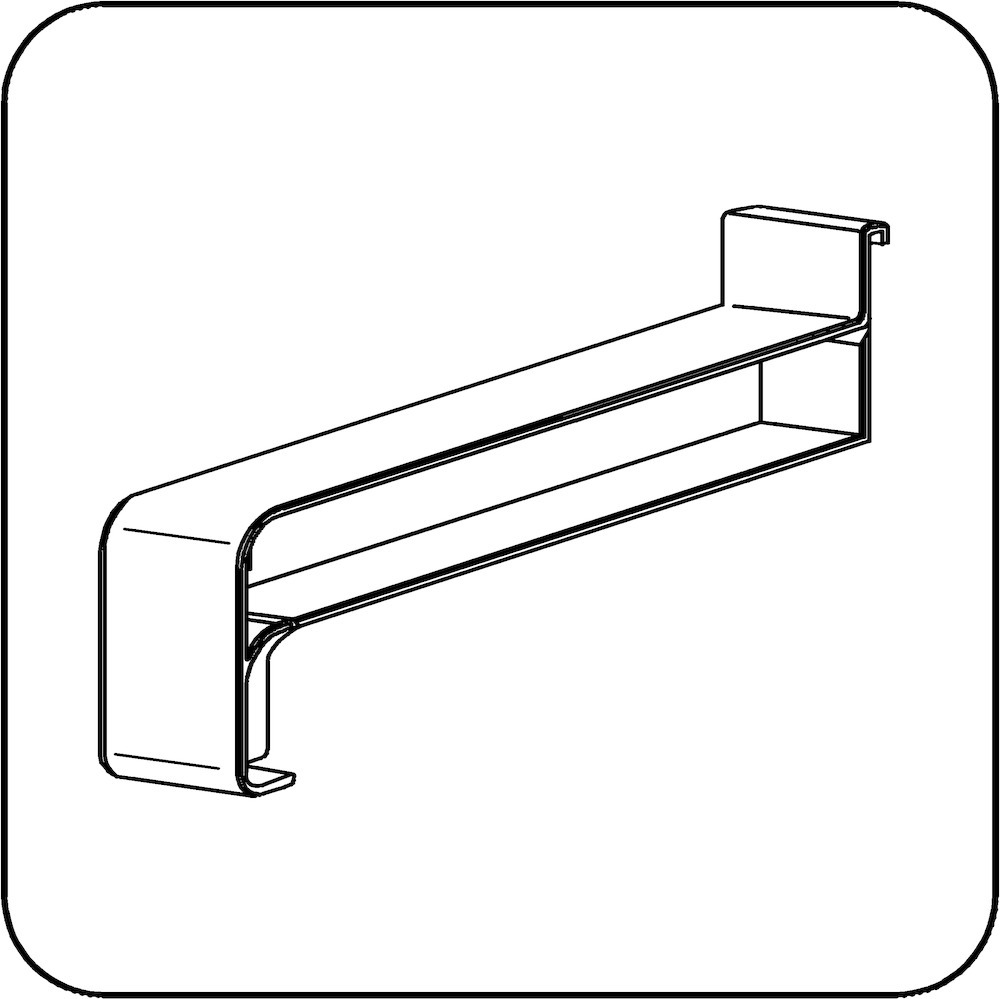 GUTMANN Gleitabschluss KF 250, 260 mm, ähnlich lichtgrau