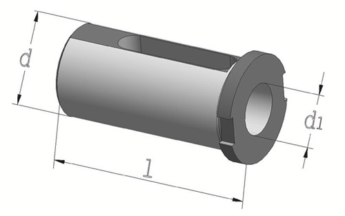 Reduzierbuchse Bohrungs-D.16mm AD 40mm Einspann-L.80mm PROMAT