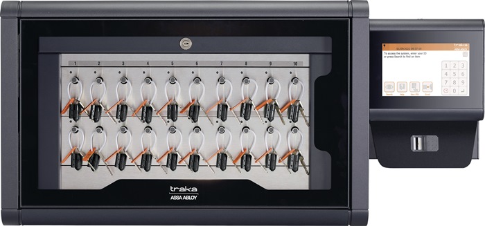 Elektronischer Schlüsselschrank M-Touch-Pro-20L H396xB846xT160mm Drehriegelschlo