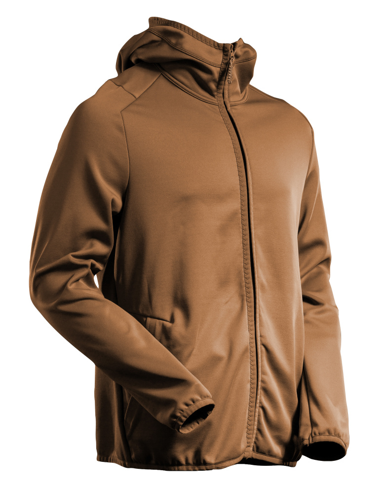 MASCOT® Fleecepullover, Kapuze, Reißverschluss Microfleecejacke Größe XL, Nussbraun