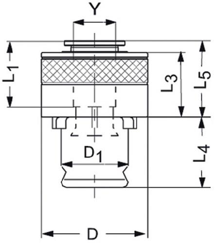 Schnellwechseleinsatz SES 6mmx4,9mm Gr.1 f.DIN 374/376 M8