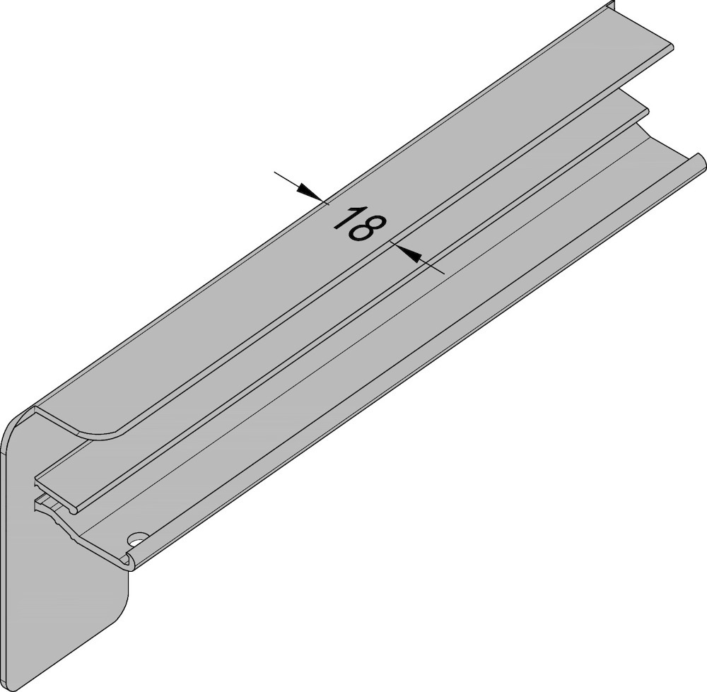 GUTMANN Bordstück B 406 AL, 210 mm, dunkelbraun