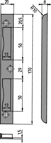 KFV Winkelschließblech WSS 4F-N, Stahl 3295764