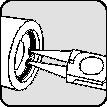 PROMAT Sicherungsringzange J 1 f.Bohrungen D.12-25mm pol.PROMAT