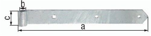 GAH Ladenband B.45mm L.800x45mm S.5mm STA TZN D.16mm rd GAH