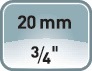 ASW Kraftschraubersteckschlüsseleinsatz 740 3/4 Zoll 6KT SW 33mm L.56mm ASW