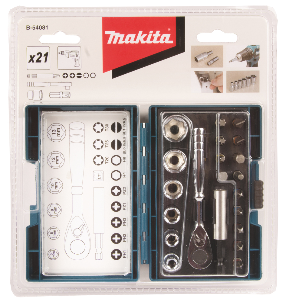 MAKITA Ratschen-Bit-Set B-54081