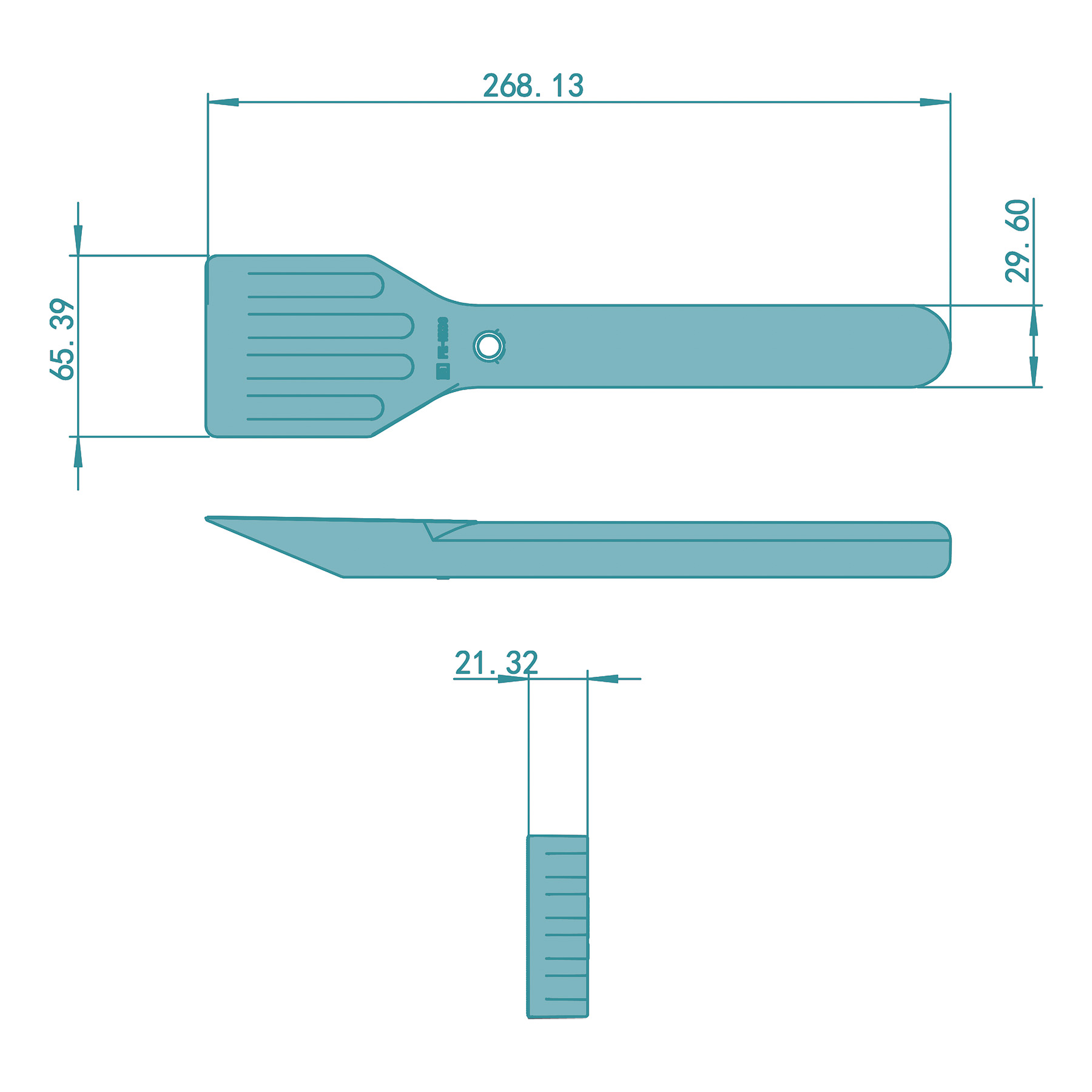 FEPS Tool Klotzkelle FE-KK001 Kunststoff türkis