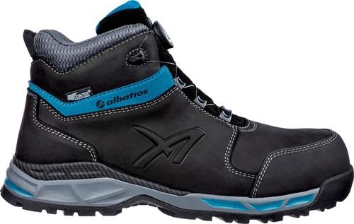 ALBATROS Sicherheitsstiefel TOFANE BLACK QL CTX MID Gr.45 schwarz/blau S3 EN20345