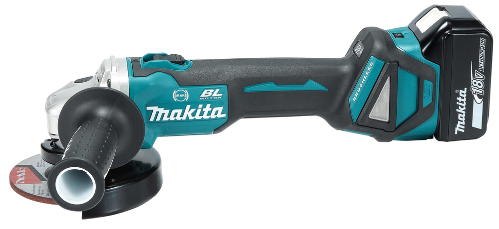 Makita Akku-Winkelschleifer 18V, 5,0, 3x 5,0 Ah Akkus und Ladegerät, DGA513RT3J