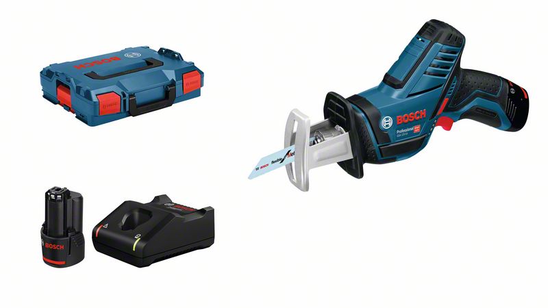 BOSCH Akku-Säbelsäge GSA 12V-14, mit 2 x 3.0 Ah Li-Ion Akku, L-BOXX