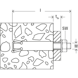 FISCHER Zykon-Bolzenanker FZA 12x40 M8/15