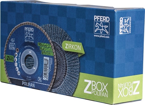 PFERD Fächerscheibe POLIFAN Z BOX D.125mm K.Z-60 kon.INOX ZK Box á 10 St.PFERD