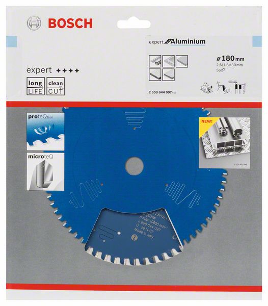 BOSCH Kreissägeblatt Expert for Aluminium, 180 x 30 x 2,6 mm, 56