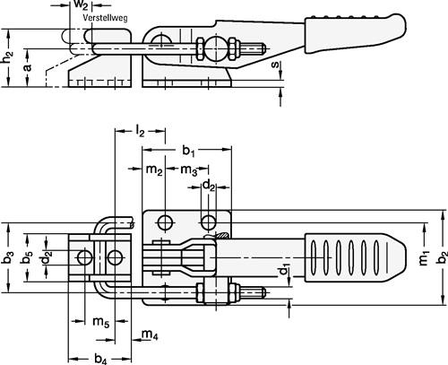 Ganter Verschluss-Spanner GN 851 STA Haltekraft FH 7000 N GANTER