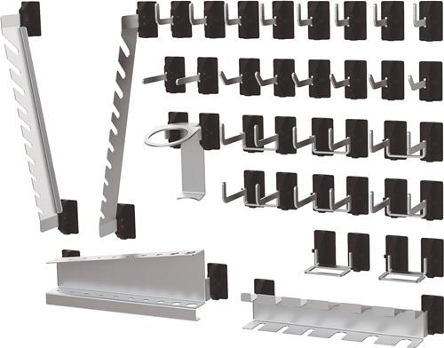 BEDRUNKA+HIRTH Werkzeughaltersortiment SimplaClip B2xH6mm 16 Haken/6 Doppelhaken/6 Hal.