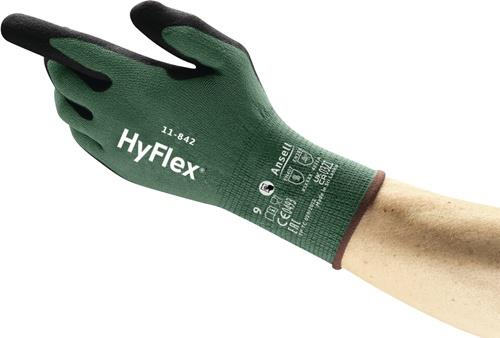 ANSELL Handschuhe HyFlex 11-842 Gr.9 schwarz/grün EN ISO 21420,EN 388,EN407