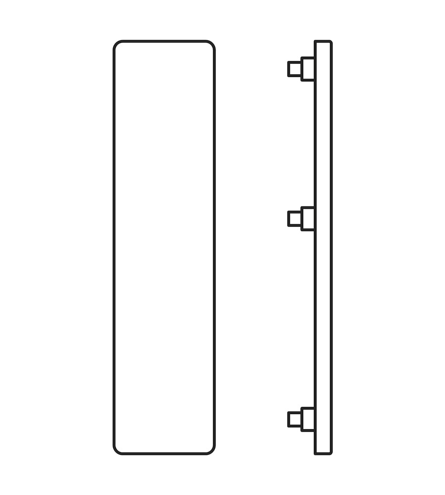 FSB Kurzschild 77 7973, verdeckt verschraubt, ohne Lagerung, Aluminium