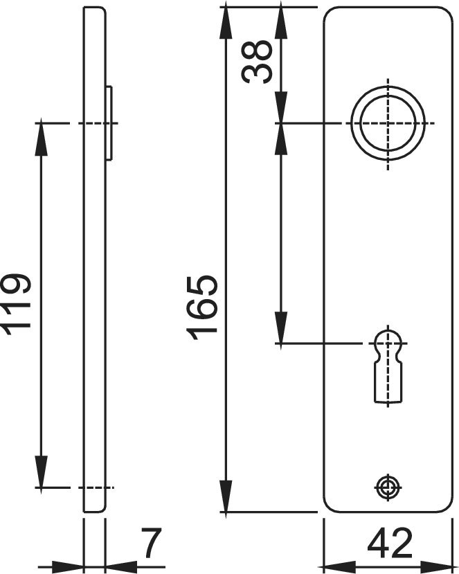 HOPPE® Kurzschildpaar 202KP/AP, Aluminium, 6270755