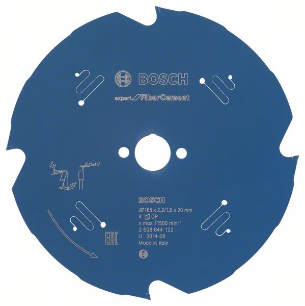 BOSCH Kreissägeblatt Expert for Fibre Cement, 165 x 20 x 2,2 mm, 4