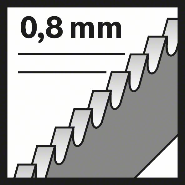 BOSCH Stichsägeblatt T 118 GFS Basic for Stainless Steel, 5er-Pack