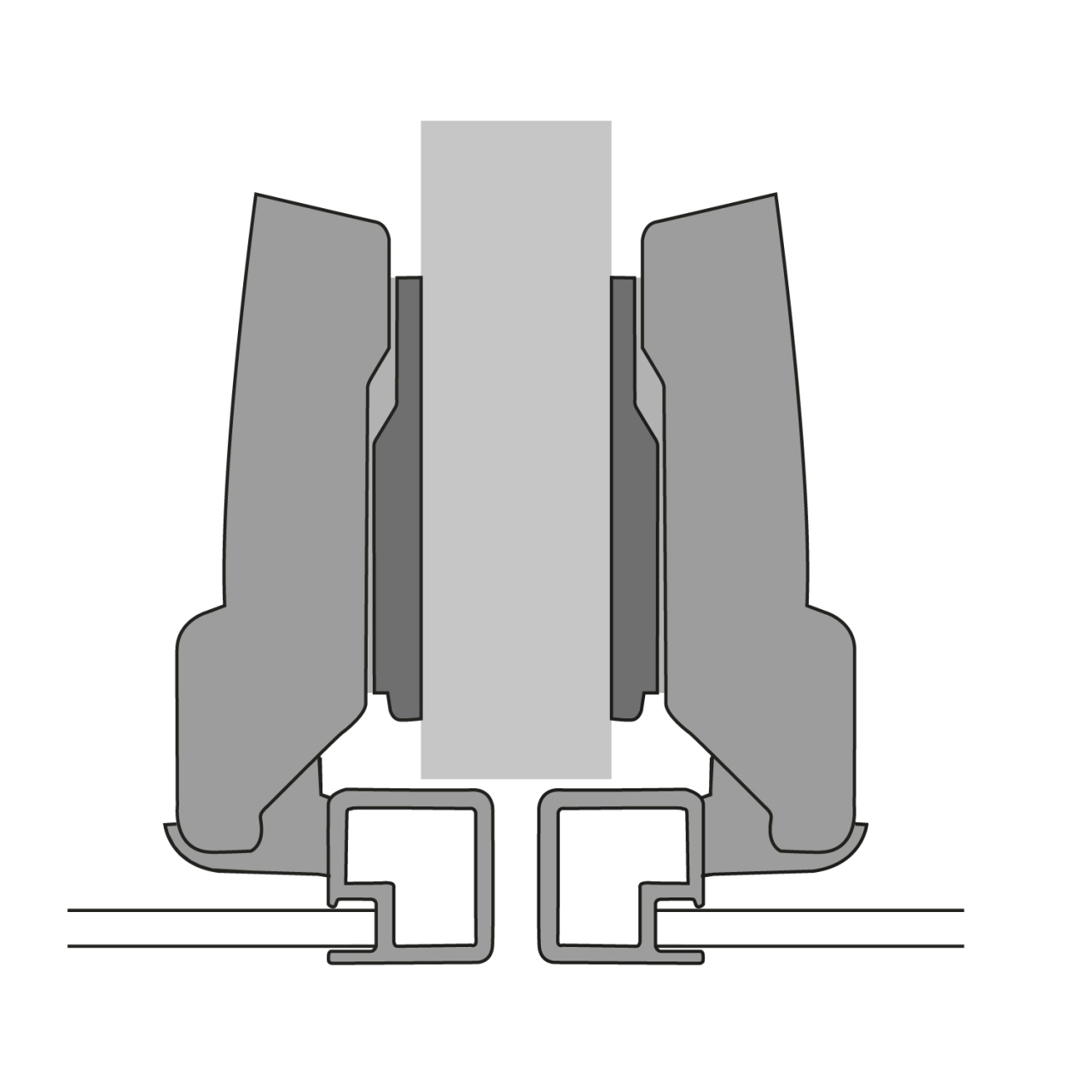 HETTICH Sensys Weitwinkelscharnier, mit Null-Einsprung, mit integrierter Dämpfung (Sensys 8657i), obsidianschwarz, 9091790