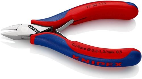 KNIPEX Elektronikseitenschneider L.115mm Form 3 Facette ja,kl.2K-Hülle