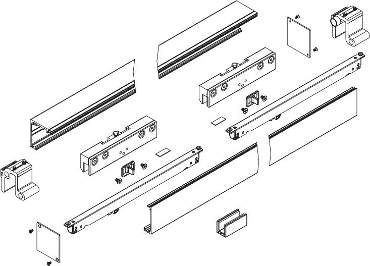 HERMAT Schiebetürbeschlag SAN REMO 9172/80.Ö verstellbar, 80 kg, Aluminium