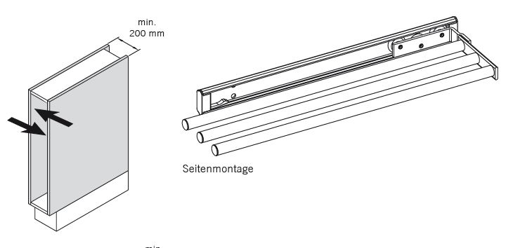 Handtuch-Auszug-1-Armig, Länge: 310mm Vauth Sagel