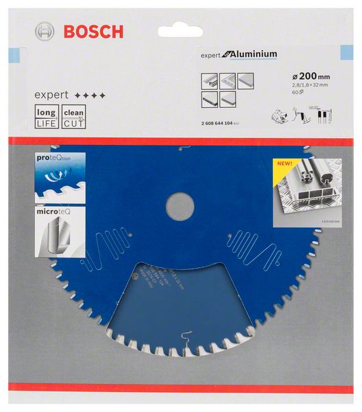 BOSCH Kreissägeblatt Expert for Aluminium, 200 x 32 x 2,8 mm, 60