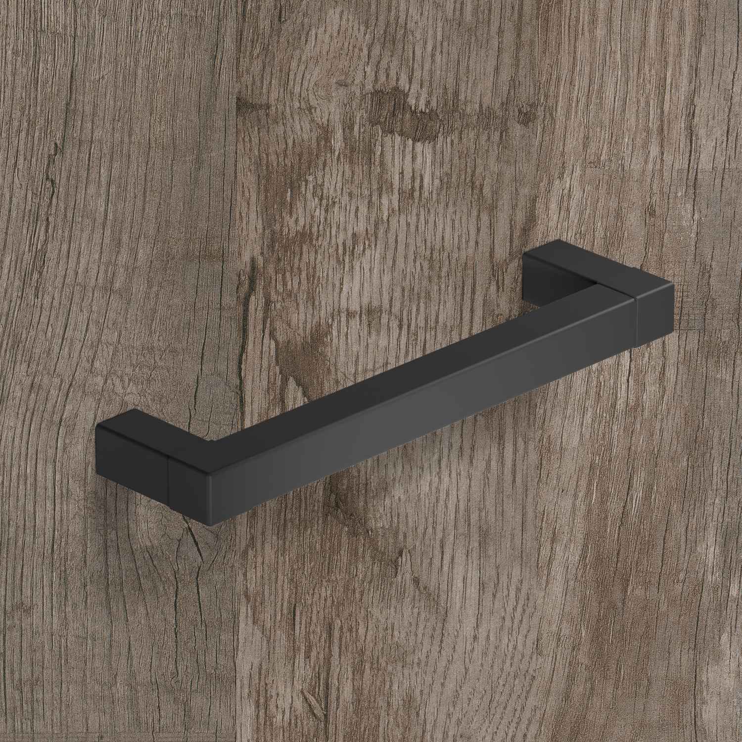 HETTICH Griff Cadro, Bohrabstand 128, L 140.5 mm, B 12.5 mm, H 35 mm, Schwarz matt, 9298816