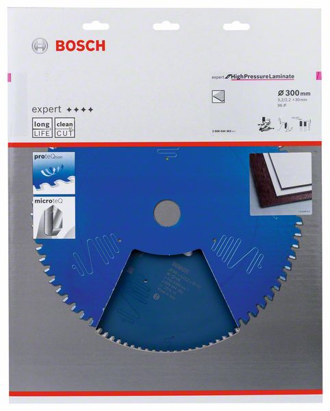 BOSCH Kreissägeblatt Expert for High Pressure Laminate, 300 x 30 x 3,2 mm, 96