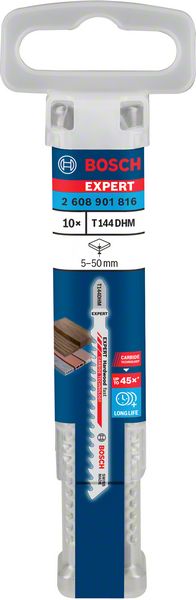 BOSCH EXPERT 'Hardwood Fast' T 144 DHM Stichsägeblatt, 10 Stück