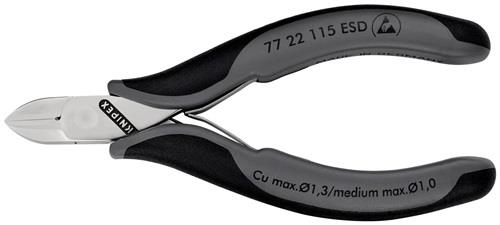 KNIPEX Elektronikseitenschneider L.115mm Form 2 Facette nein spiegelpol.KNIPEX